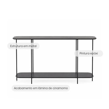 Aparador com pés em Metal Biophilia 120 cm - Preto