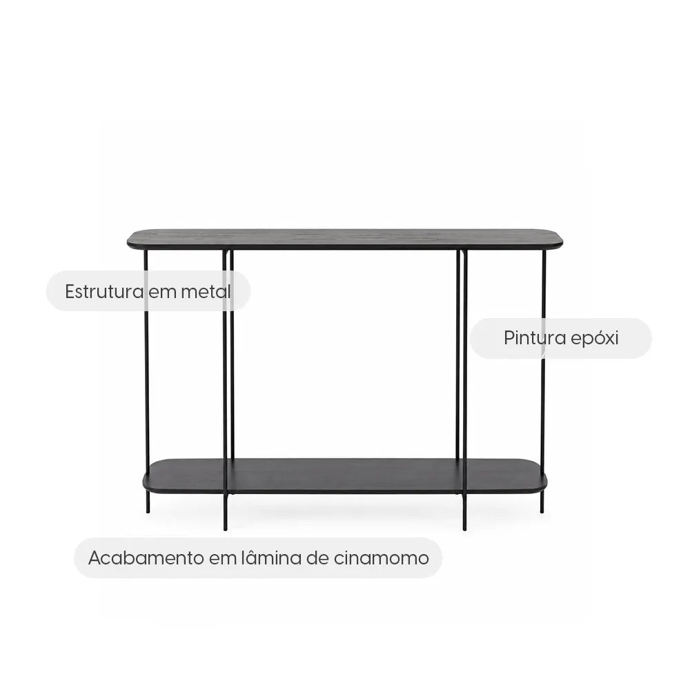 Aparador com pés em Metal Biophilia 90 cm - Preto