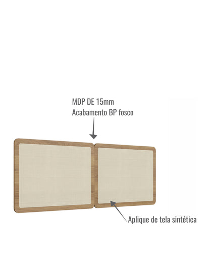 Cabeceira Casal Urdi 160 cm - Mel c/ Palhinha