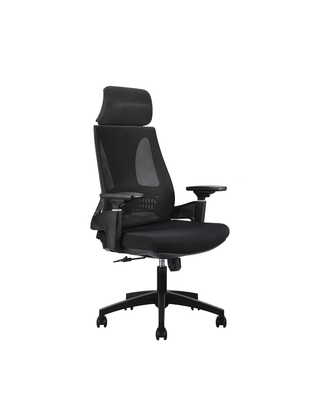 Cadeira de Escritório Ergonômica Giratória com Apoio de Braços e Regulagem de Altura Axis - Preta