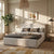 Cama Estofada Queen com Cabeceira Louise - Linho Off White