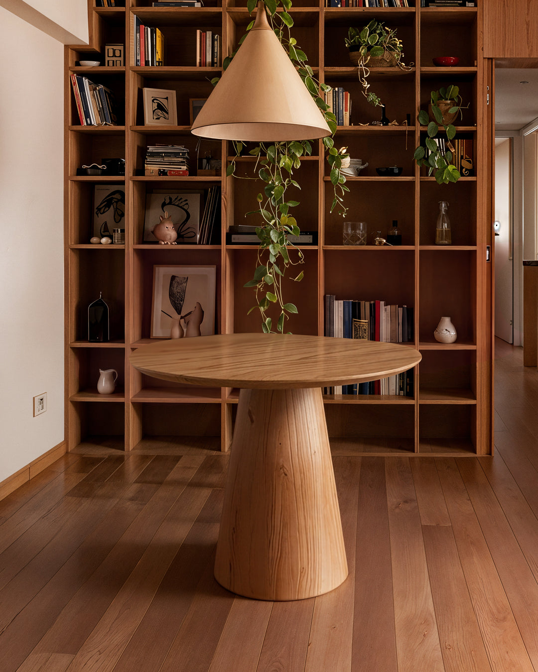 Mesa de Jantar Orgânica Tampo Laminado para 4 Lugares Tellina 90 cm - Mel