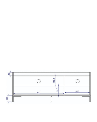 Rack para TV até 55" 03 Portas 2 Prateleiras Elo 135 cm - Branco