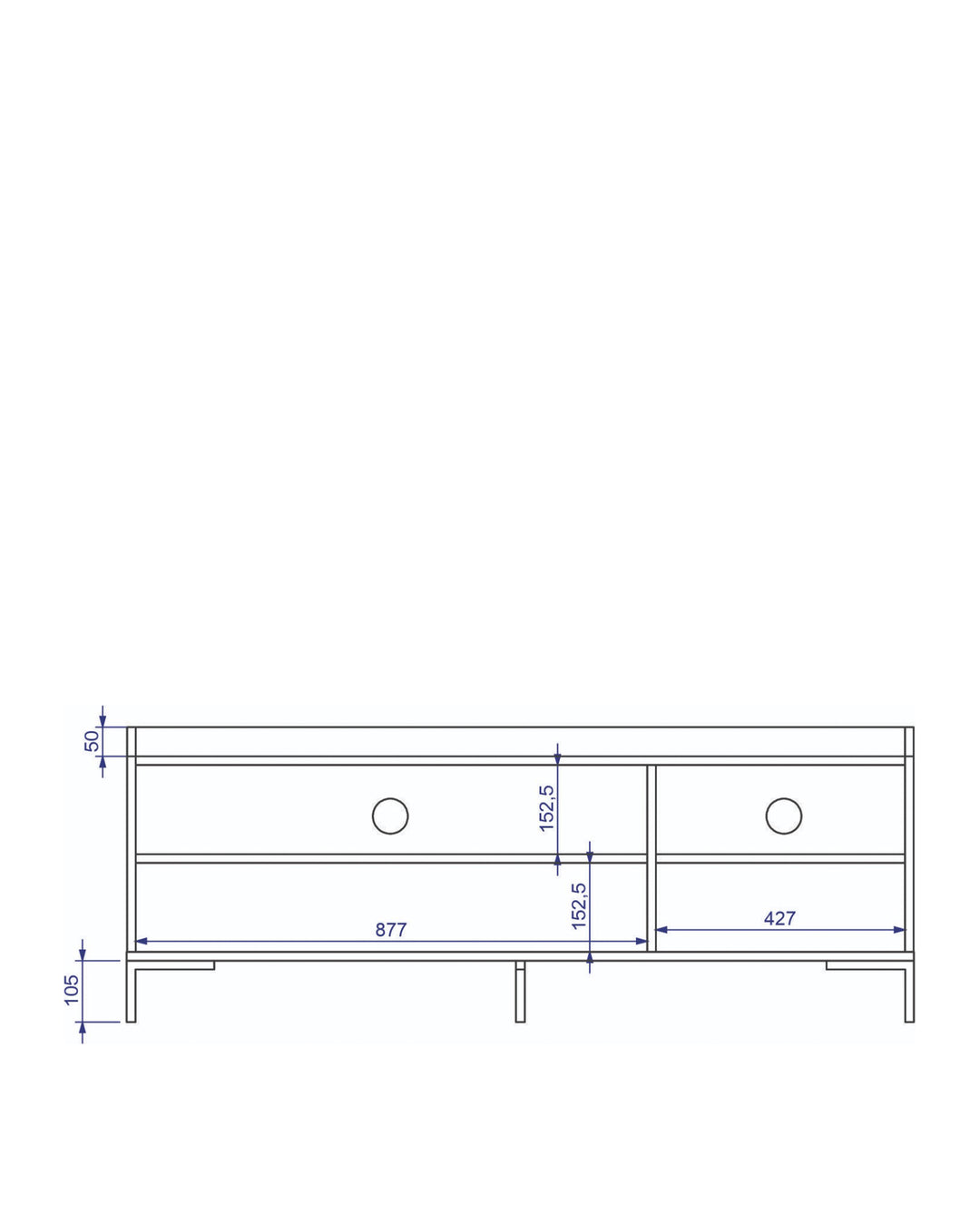 Rack para TV até 55" 03 Portas 2 Prateleiras Elo 135 cm - Mel