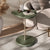 Mesa Lateral Triangular para Sala Lyra 54 cm - Menta c/ Dourado