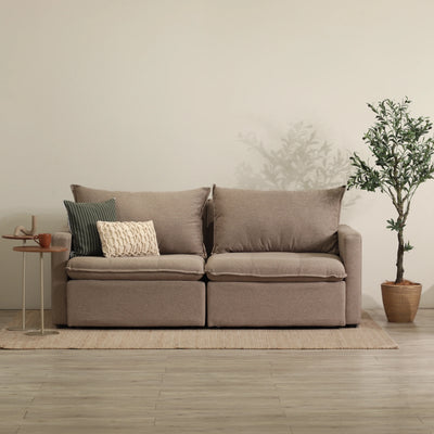 Sofá Cama Retrátil e Reclinável 3 Lugares Trentino 208 cm - Linho Moka