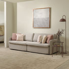 Sofá Cama Retrátil e Reclinável 3 Lugares Vancouver 196 cm - Linho Texturizado Off White