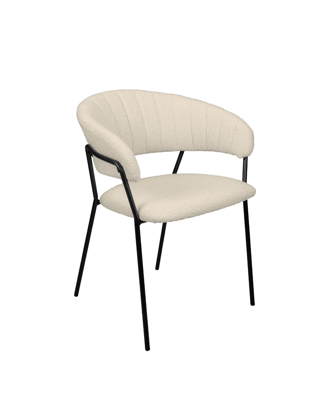 Cadeira de Aço Estofada Maavi - Off White