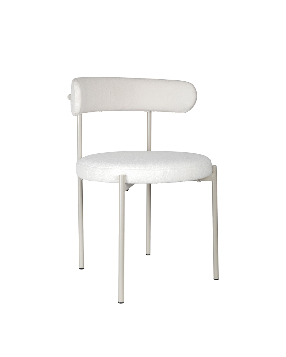 Cadeira de Aço Estofada Olyra - Off White