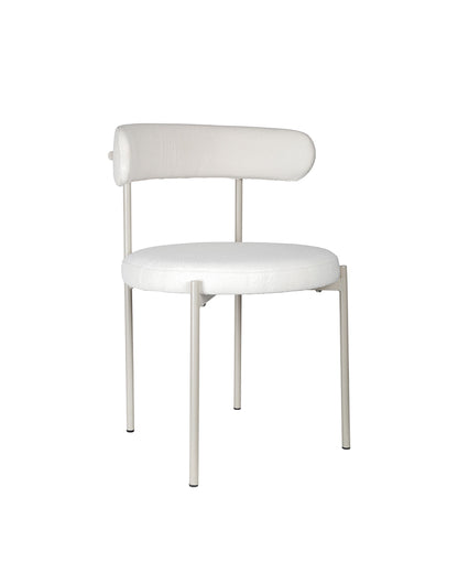 Cadeira de Aço Estofada Olyra - Off White