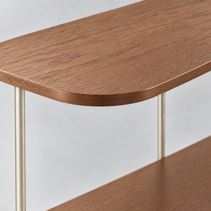 Aparador com pés em Metal Biophilia 100 cm - Mel c/ Champanhe