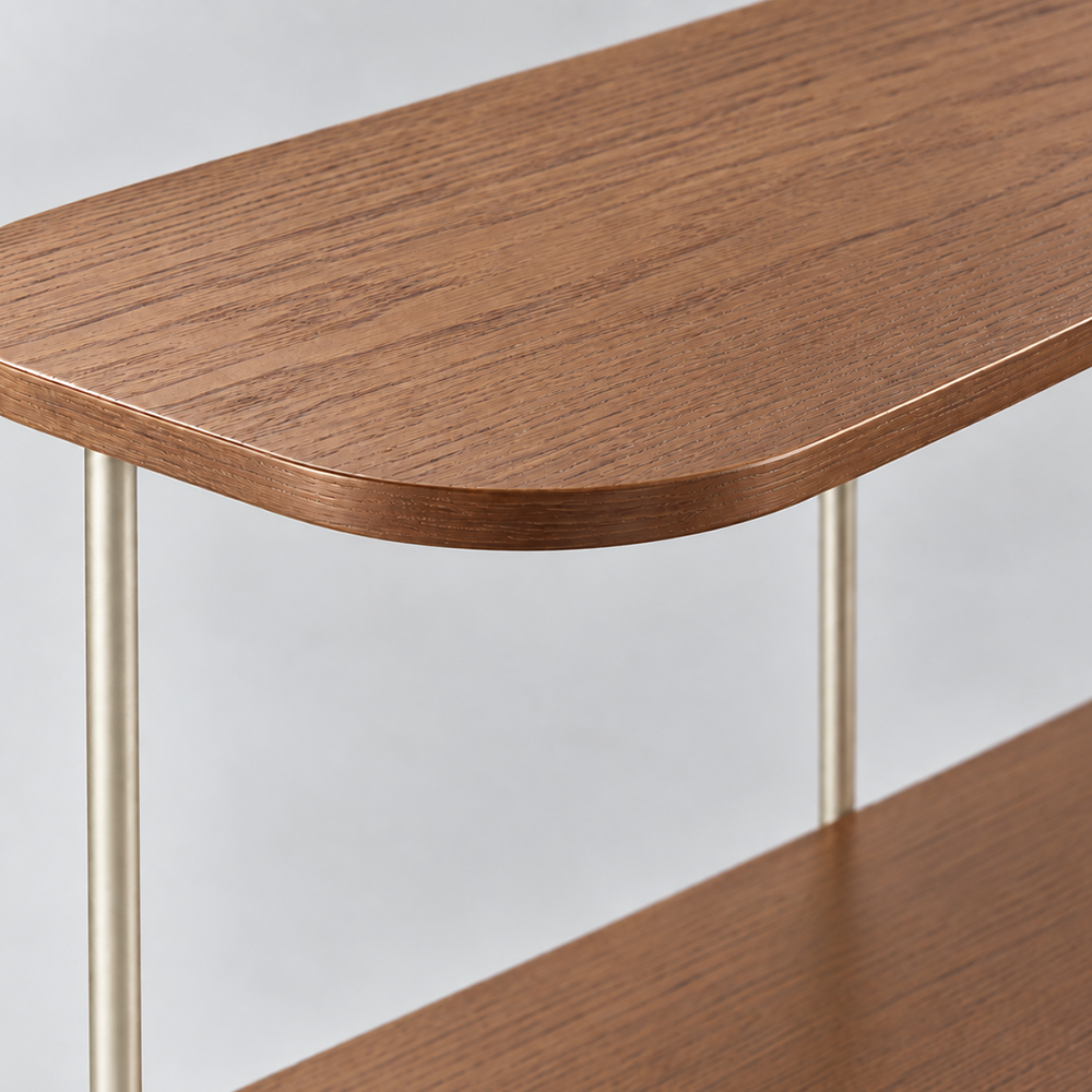 Aparador com pés em Metal Biophilia 120 cm - Mel c/ Champanhe