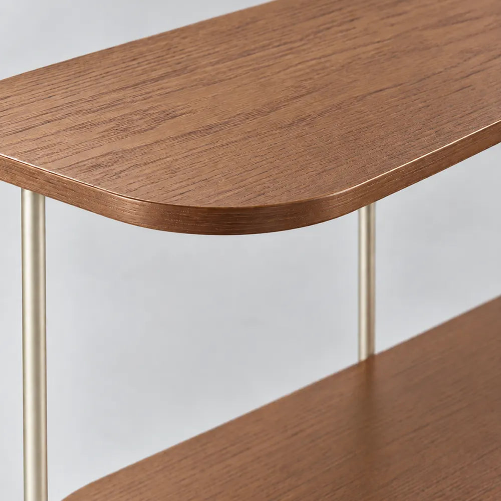 Aparador com pés em Metal Biophilia 140 cm - Mel c/ Champanhe