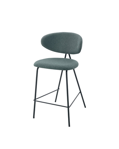 Banqueta Alta de Aço Estofada Elora - Verde