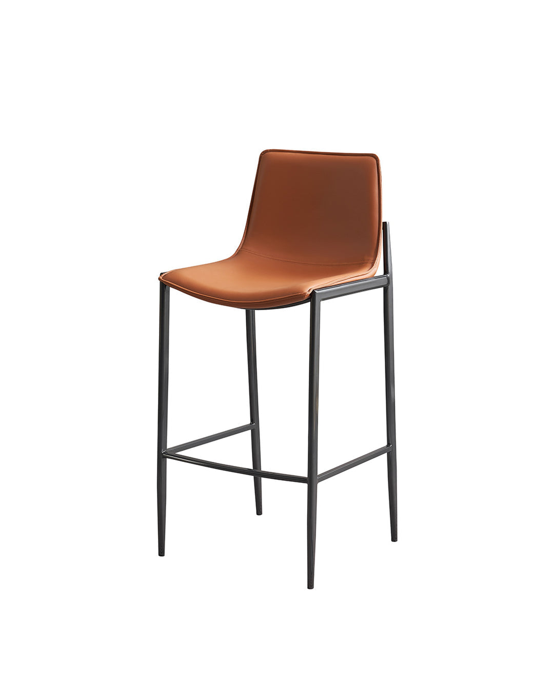 Banqueta Alta de Aço Estofada Kora - Caramelo