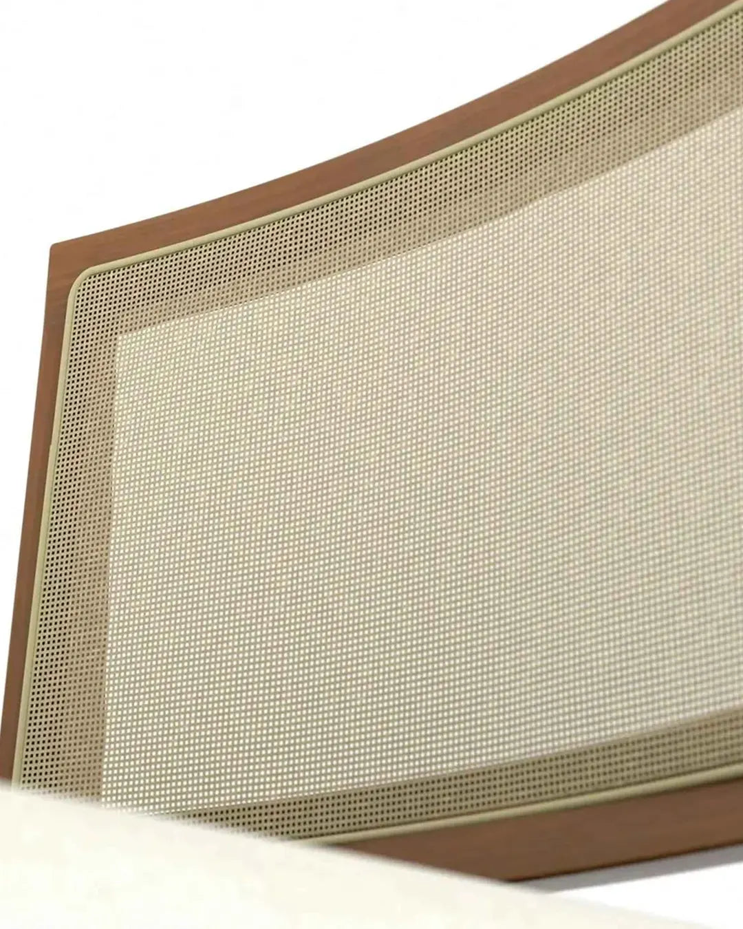 Banqueta Marla - Linho Off White c/ Madeira Natural