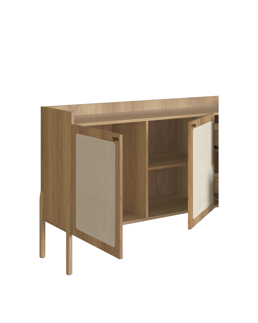 Buffet 2 Portas 2 Gavetas Palhinha Urdi  139 cm - Mel