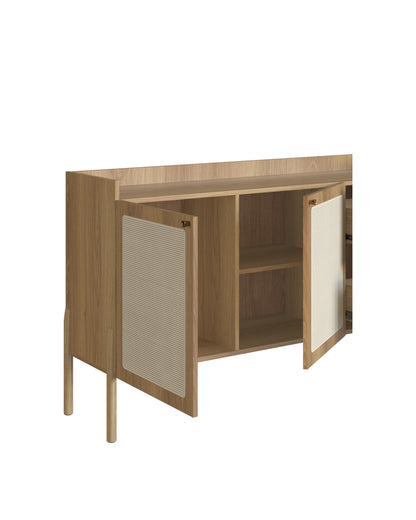 Buffet 2 Portas 2 Gavetas Palhinha Urdi  139 cm - Mel