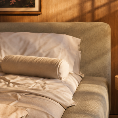 Cama Estofada Queen com Cabeceira Nora - Linho Fendi