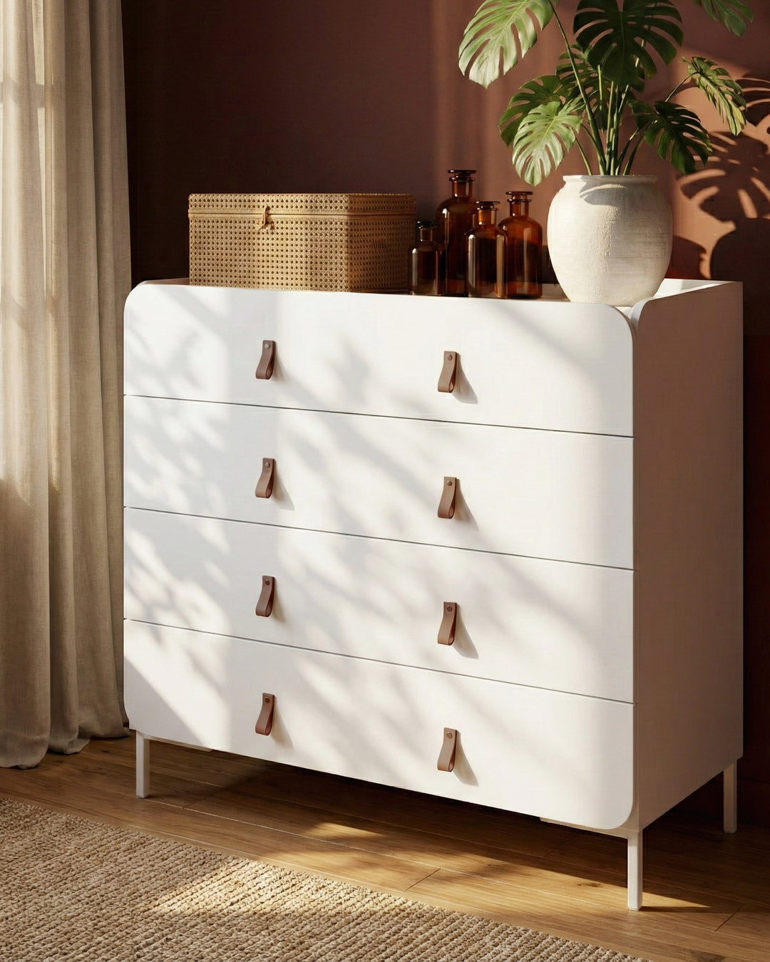 Cômoda 4 Gavetas Elo 90 cm - Branco