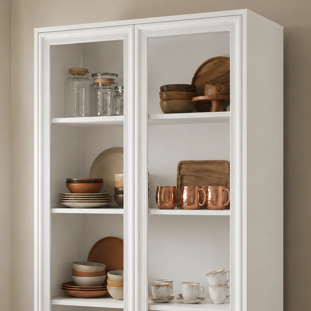 Cristaleira 2 Portas com Vidro Vitria 91 cm - Branco