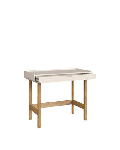Escrivaninha Orgânica 1 Gaveta Yume 100 cm - Off-White Fosco
