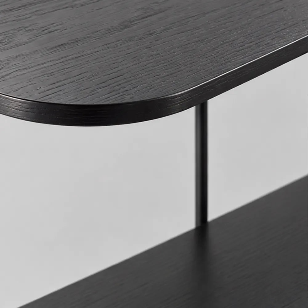 Mesa Lateral com pés em Metal Biophilia Alta 55 cm - Preto