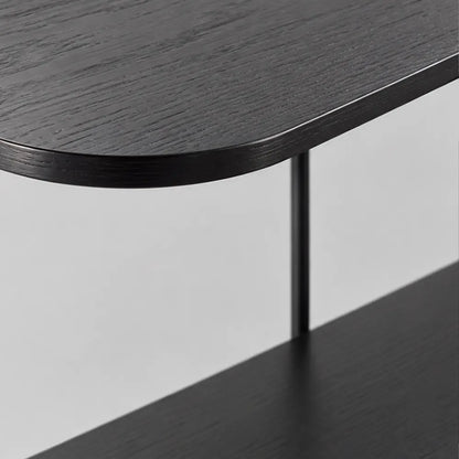 Mesa Lateral com pés em Metal Biophilia Alta 55 cm - Preto
