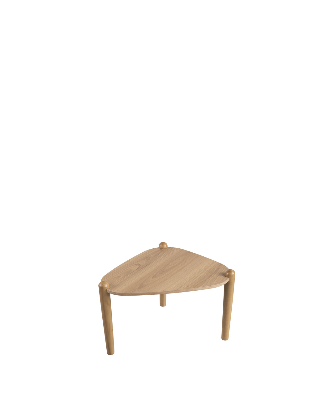 Mesa de Centro Orgânica com Pés em Madeira Maciça Mori 55 cm - Mel