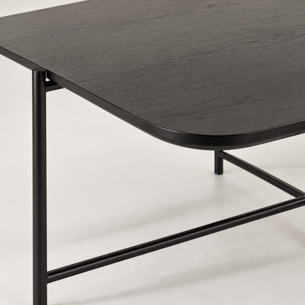 Mesa de Centro com pés em Metal Biophilia 90 cm - Preto