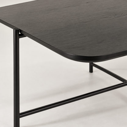 Mesa de Centro com pés em Metal Biophilia 90 cm - Preto