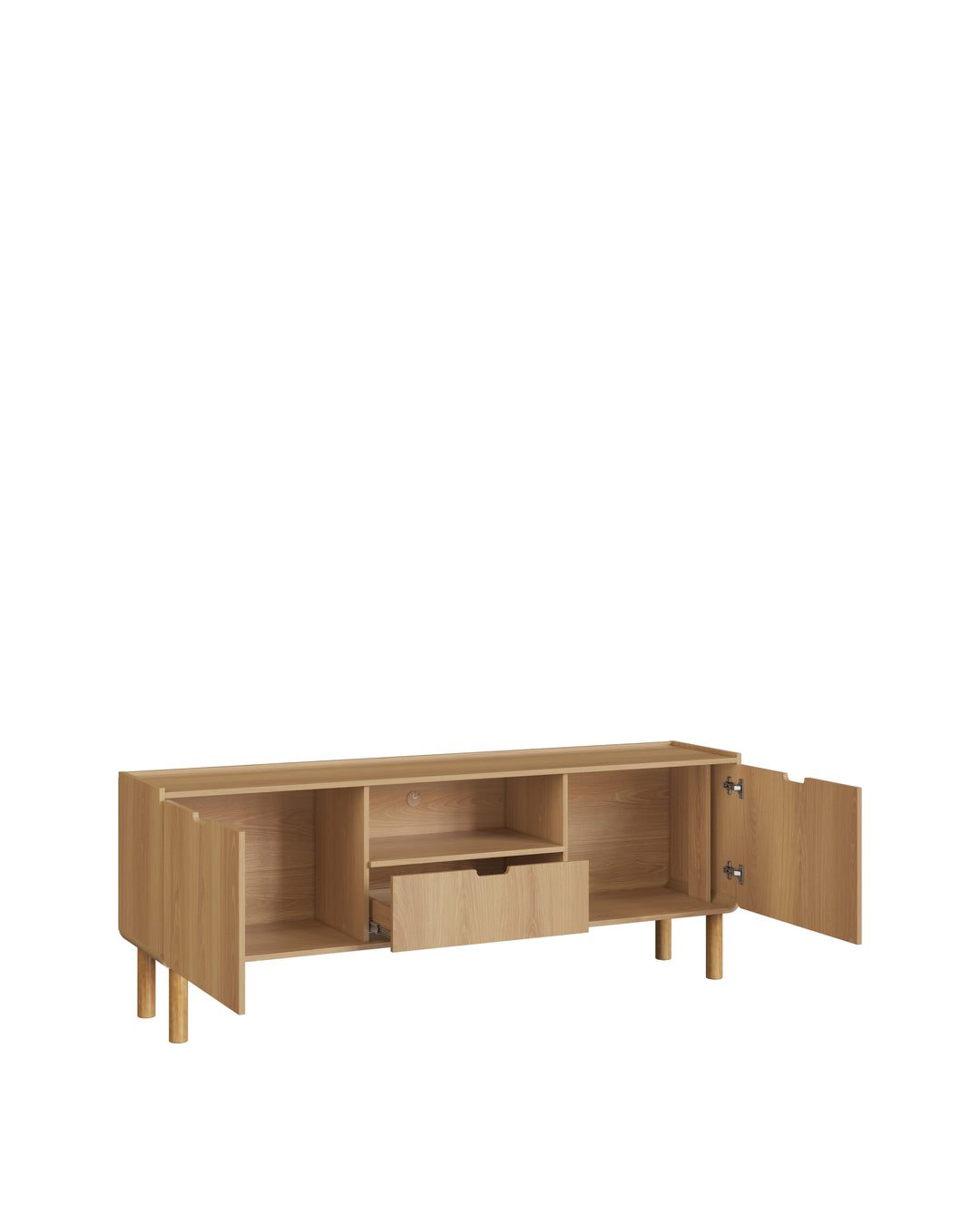Rack Orgânico 2 Portas 1 Gaveta Yume 180 cm - Mel