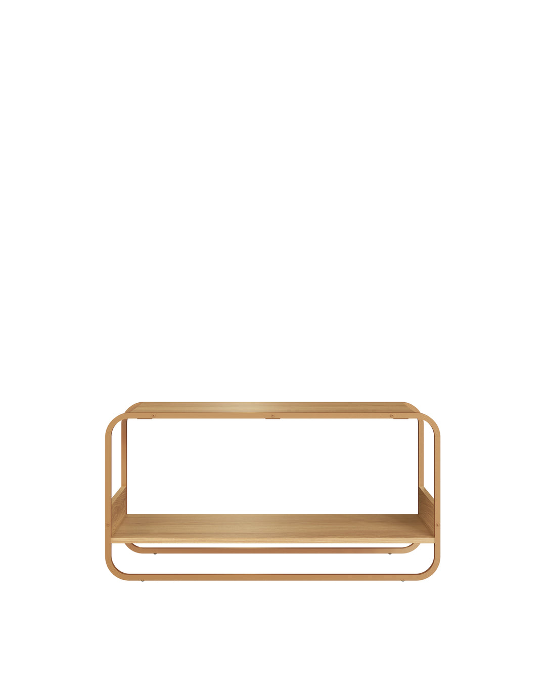 Sapateira Banco Orgânico com Pés em Aço Dunna 90cm - Mel c/ Dourado