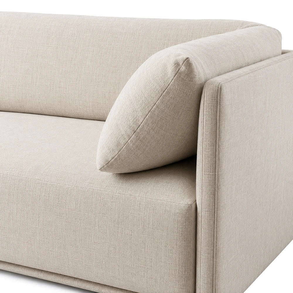 Sofá 6 Lugares Dali 320 cm - Linho Texturizado Bege