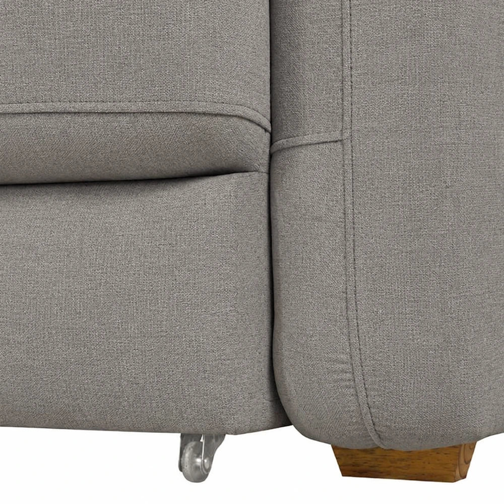 Sofá Cama Retrátil e Reclinável 3 Lugares Hudson 190 cm - Linho Texturizado Cinza