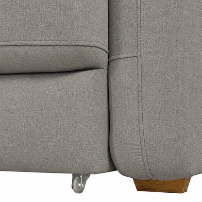 Sofá Cama Retrátil e Reclinável 3 Lugares Hudson 190 cm - Linho Texturizado Cinza