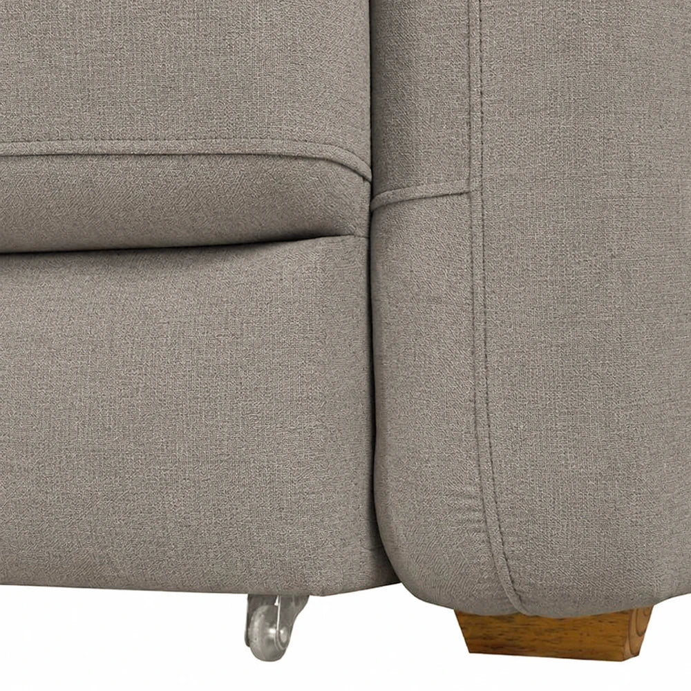 Sofá Cama Retrátil e Reclinável 4 Lugares Hudson 270 cm - Linho Texturizado Cinza