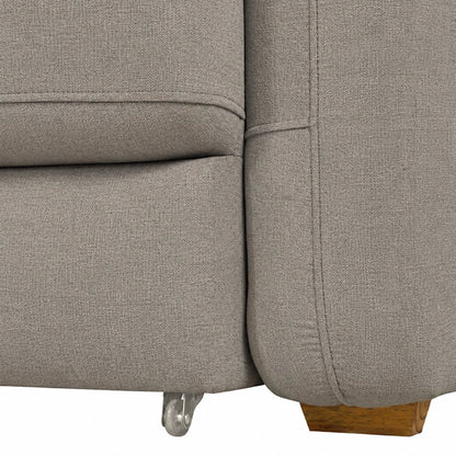 Sofá Cama Retrátil e Reclinável 4 Lugares Hudson 270 cm - Linho Texturizado Cinza