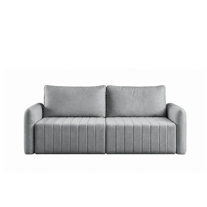 Sofá Retrátil 2 Lugares Nápole 170 cm - Linho Texturizado Cinza