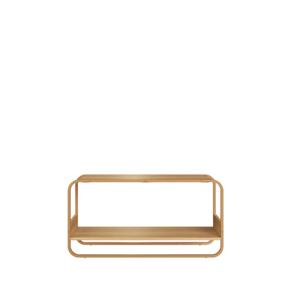 Conjunto Banco 1 Lugar com Prateleira 3 Ganchos Dunna - Mel c/ Dourado