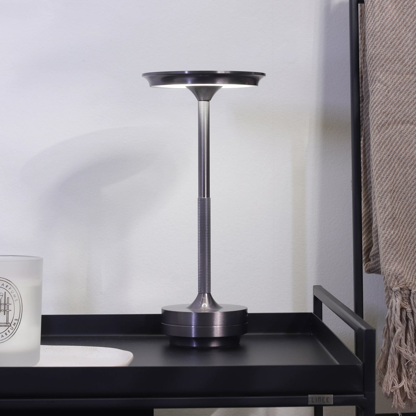 Luminária de Mesa Sem Fio Mark 28 cm - Cinza