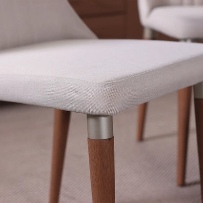 Conjunto de Jantar Mesa Orgânica Kalyx 4 Cadeiras Lara - Champanhe c/ Canella - Off White