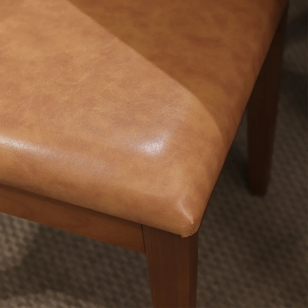 Conjunto de Jantar Mesa Retangular Harmony 8 Cadeiras Saga - Natural c/ Caramelo