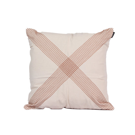 Almofada Prisma 50 x 50 cm - Cru c/ Caramelo
