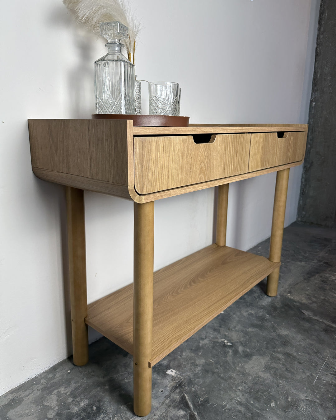 Aparador Orgânico 2 Gavetas Yume 100 cm - Mel
