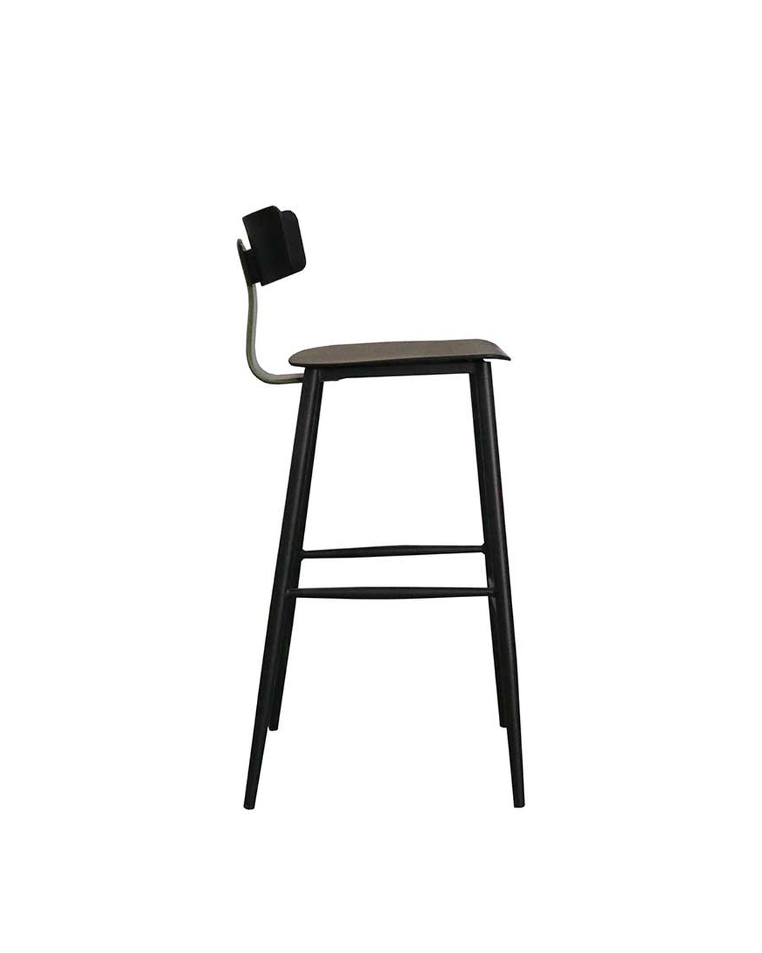 Banqueta Alta de Aço Estofada Évoa - Preto e Verde