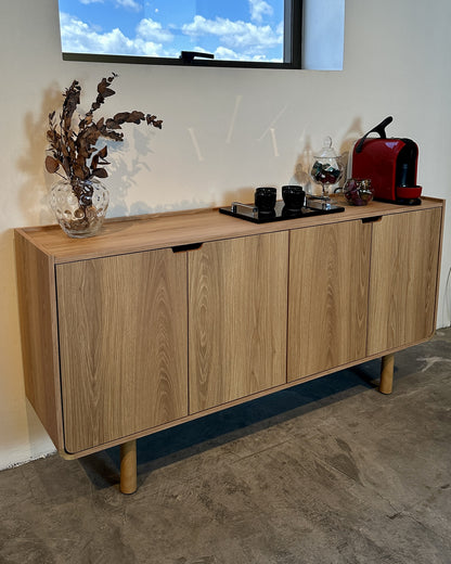 Buffet Orgânico 4 Portas Yume 160 cm - Mel