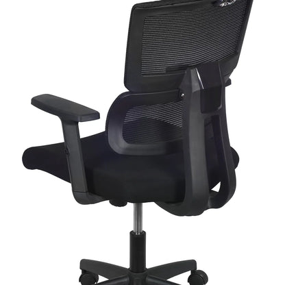 Cadeira de Escritório Giratória com Apoio de Braço e Regulagem de Altura Travis - Preto