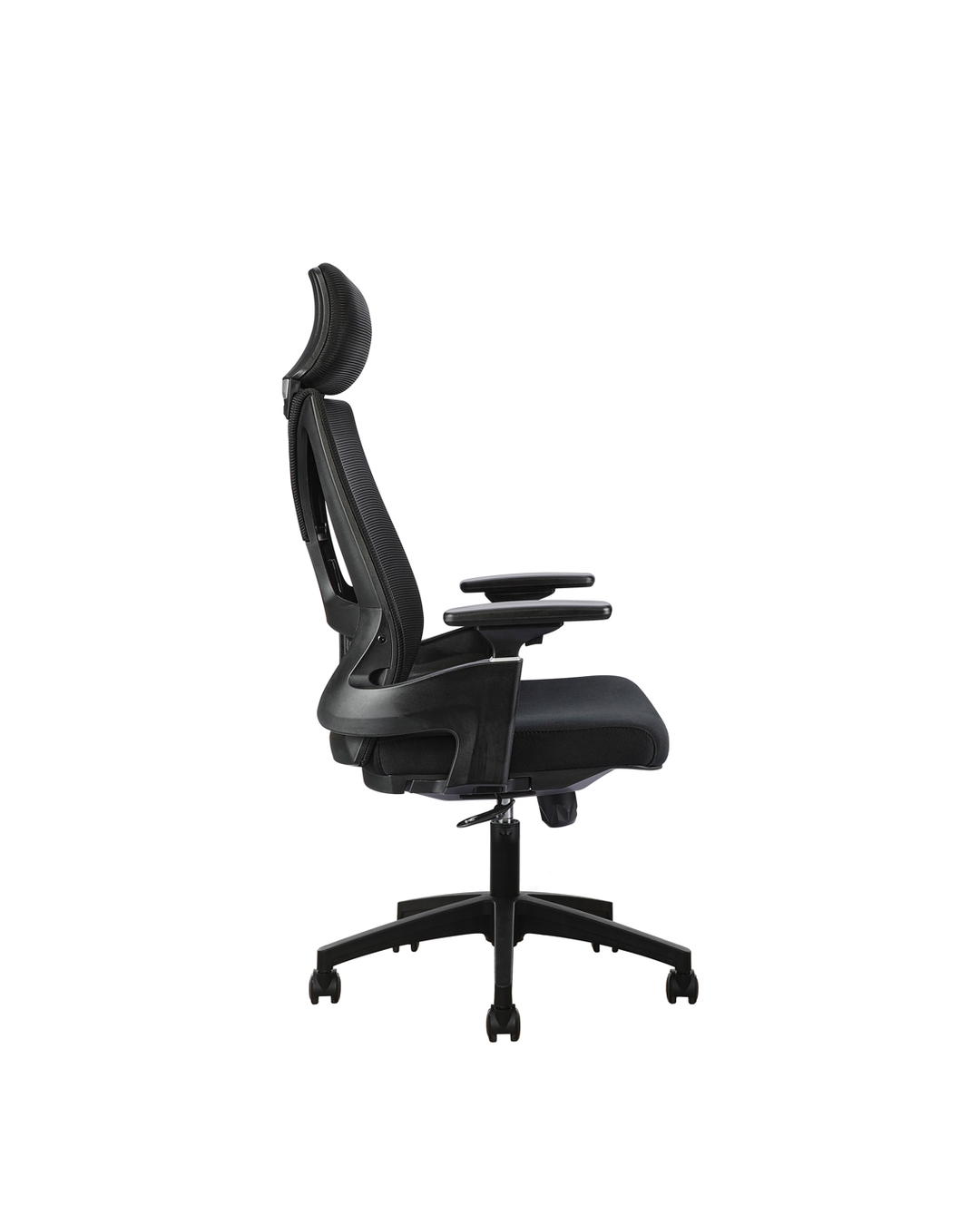 Cadeira de Escritório Ergonômica Giratória com Apoio de Braços e Regulagem de Altura Axis - Preta
