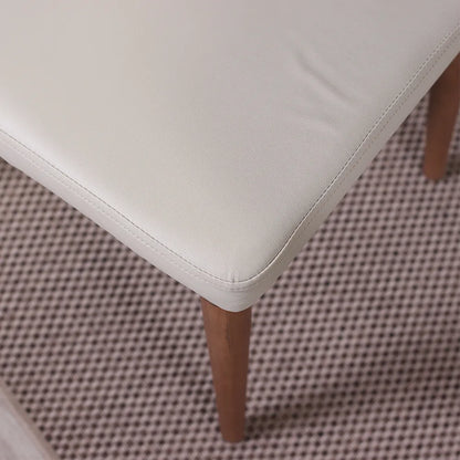 Conjunto de Jantar Mesa Orgânica Kalyx 4 Cadeiras Lara - Champanhe c/ Canella - PU Off White